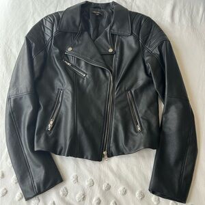 Black leather jacket